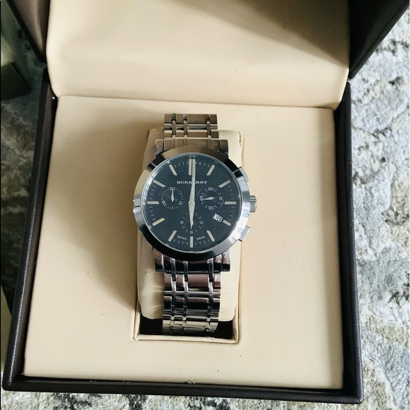 Mens BURBERRY stainless steel watch GORGEOUS 💙💙💙 - Picture 1 of 11